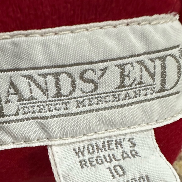 Vintage Lands' End Red Wool Cashmere Blazer Jacket size 10 Euc🎄 - Picture 4 of 8